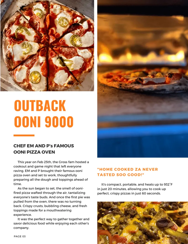 Outback Ooni 9000 foodie magazine