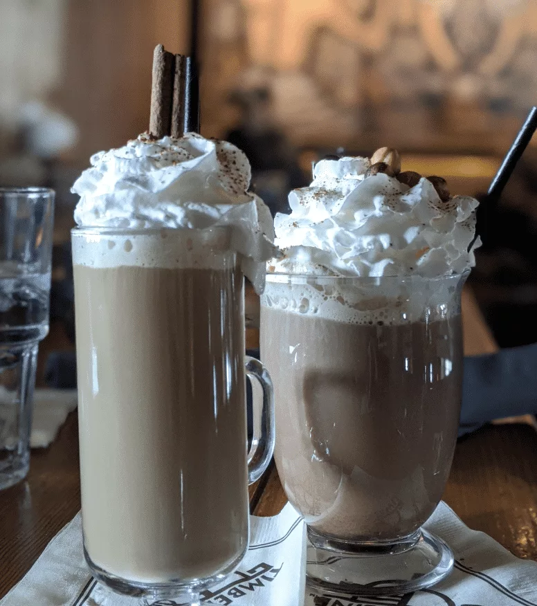 Frontal View of Irish Coffee in a stunning presentation.