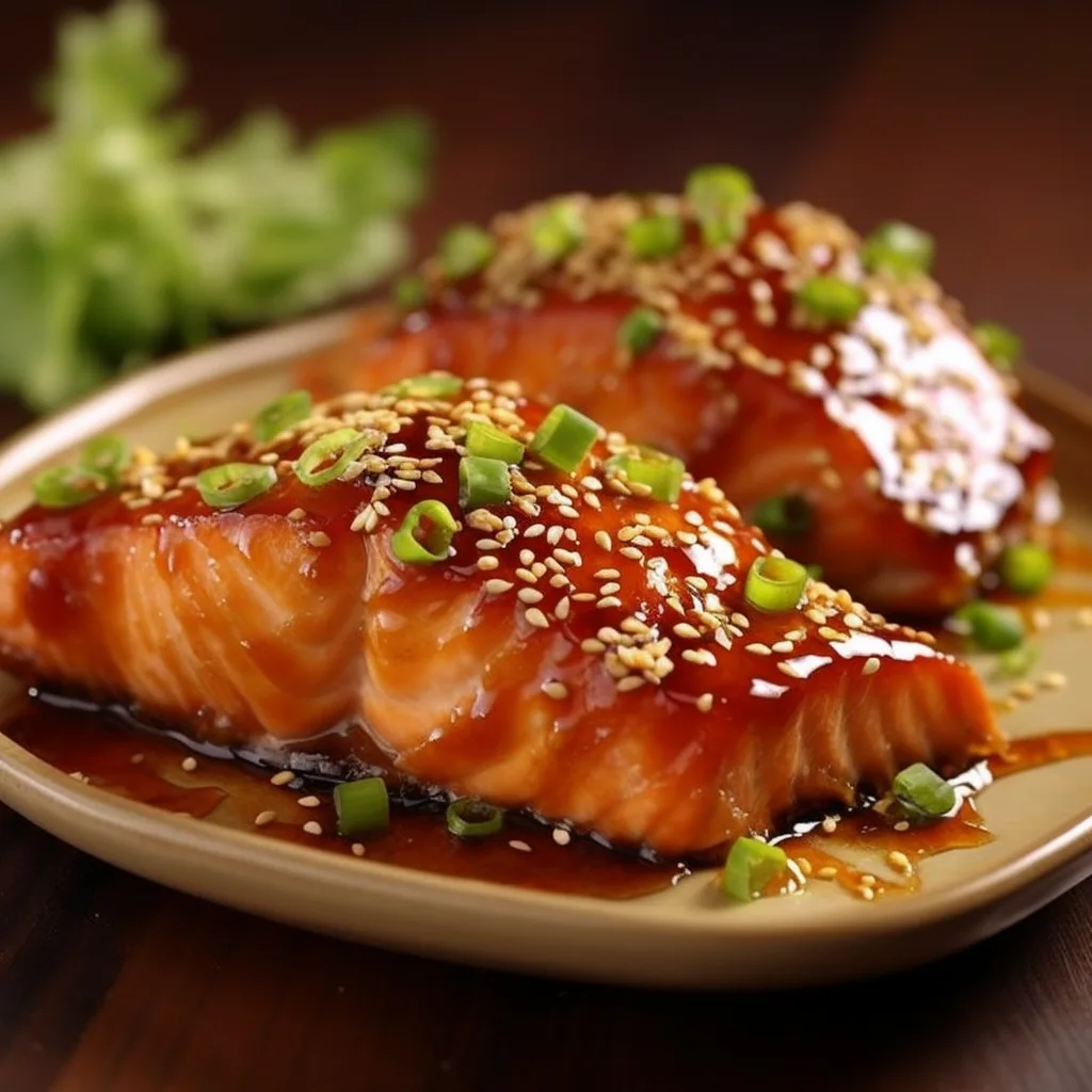 Salmon generated AI food art